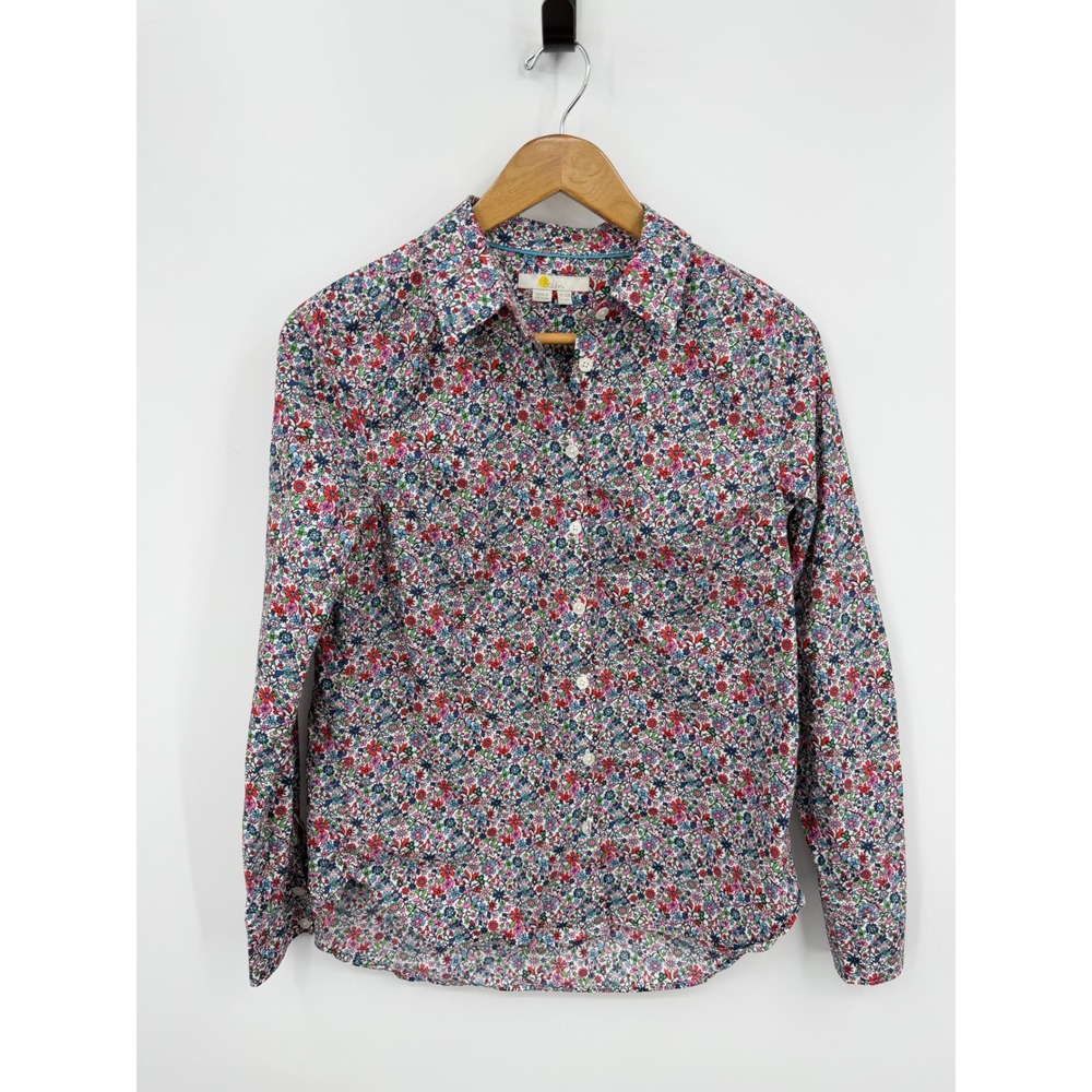 Boden Floral Button Down Shirt Women 6R Multicolor Long Sleeve Cotton Ditsy Top